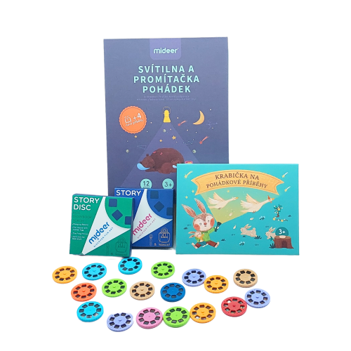 ZESTAW Projektor dla dzieci 20 bajek z czeską instrukcją + pudełko