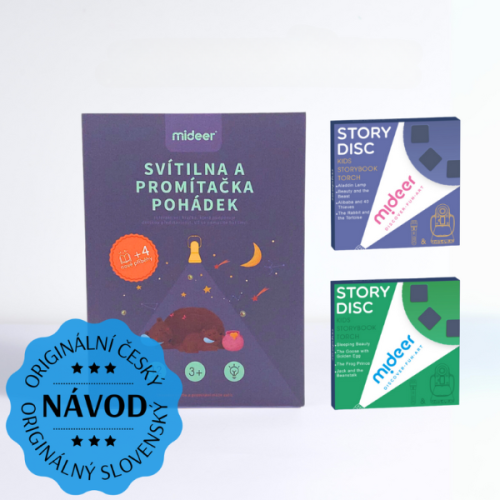 ZESTAW Latarka i projektor dla dzieci z 20 bajkami w języku polskim