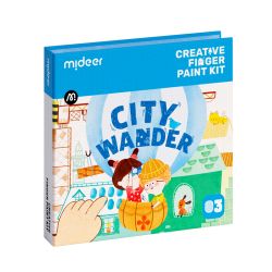 Wandering through the city finger painting set